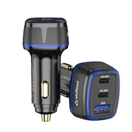 Ultimus 115W Three Port Car Charger With 65W Type C PD PPS Port, Type C 20W Port and Type A QC3.0 Port The Digital Hub