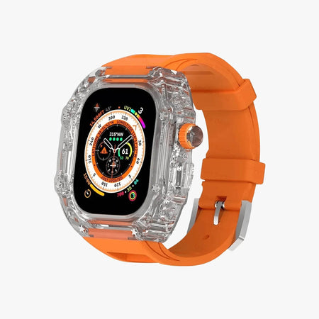 Luxury Richard Transparent Case - Orange - The Digital Hub