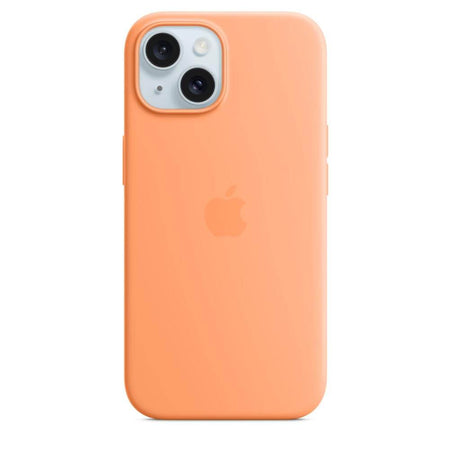 Apple iPhone 15 Silicone Case With Magsafe - Orange Sorbet - The Digital Hub