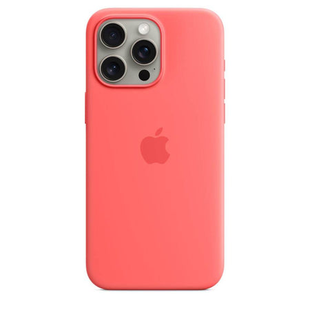 Apple iPhone 15 Pro Max Silicone Case With Magsafe - Guava - The Digital Hub