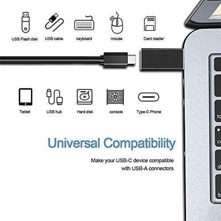 Care Case Jtp Usb 3.1 Type C Otg Adapter, Usb Type C To Usb Type Connector Usb 3.0 Adapter For Laptops, Otg Adapter For Android Phone (Black). - The Digital Hub