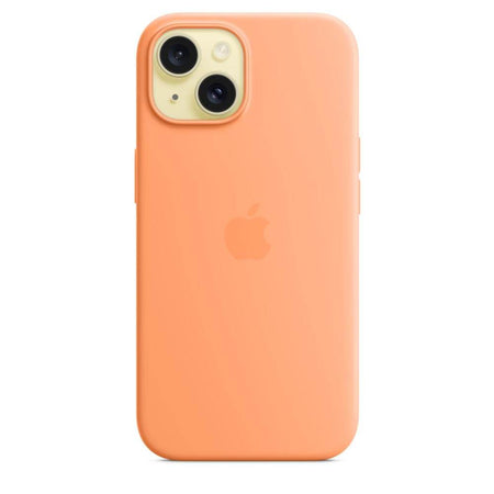 Apple iPhone 15 Silicone Case With Magsafe - Orange Sorbet - The Digital Hub