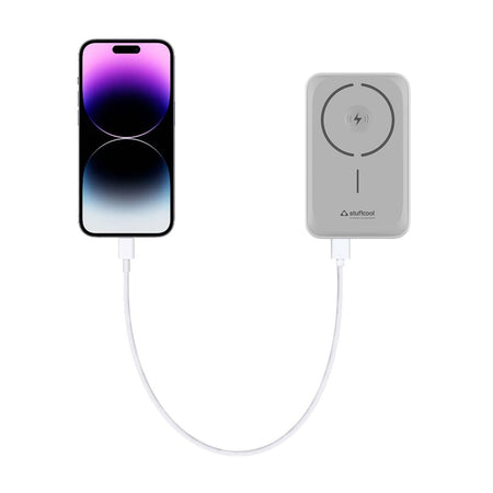 Stuffcool Click Duo 10000mAh Magnetic Wirelsss Powerbank for iPhone 16/15/14/13/12 with Apple Watch Charging Featuring Type-C Port PD 20W to Charge iPhone 50% in 30 mins The Digital Hub