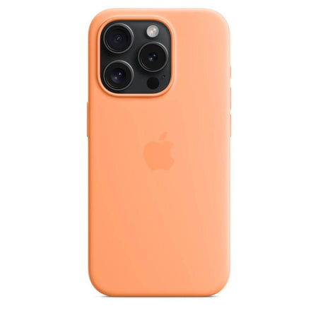 Apple iPhone 15 Pro Silicone Case With Magsafe - Orange Sorbet - The Digital Hub