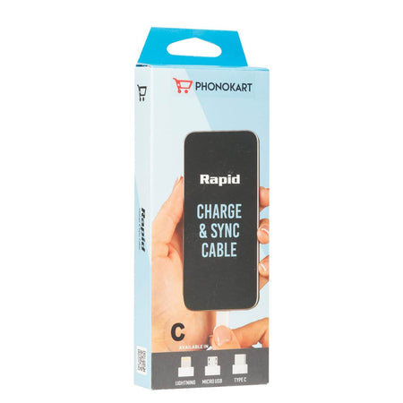 Phonokart Type C 60W Hypercharge Cable, 6A Fast Charging Cable With Up To 480 Mbps High-Speed Data Transfer & Sync Cord Compatible With All Smartphones And Devices (Compatible With Smartphone, Black) - The Digital Hub