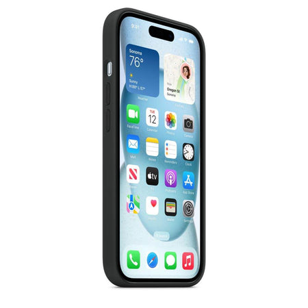 Apple iPhone 15 Silicone Case With Magsafe - Black - The Digital Hub