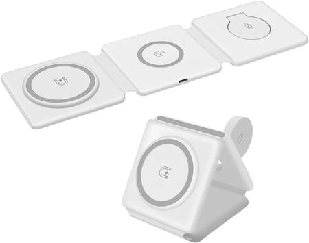 Jtp 3 In 1 Folding Magnetic Wireless Charger 15 W Charging Power For Watch Airpods And Smartphone (Jtp-W3) - The Digital Hub