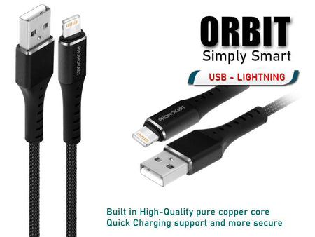 Phonokart Lightning Cable 3.5 A 1.5 M Fishnet Pkorbitl-Blk (Compatible With All Apple iPhone Mobiles And Tablets, Grey, One Cable) - The Digital Hub
