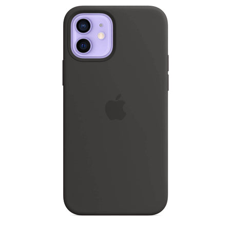 Apple Silicone Case with MagSafe (for iPhone 12, 12 Pro) - Black - The Digital Hub
