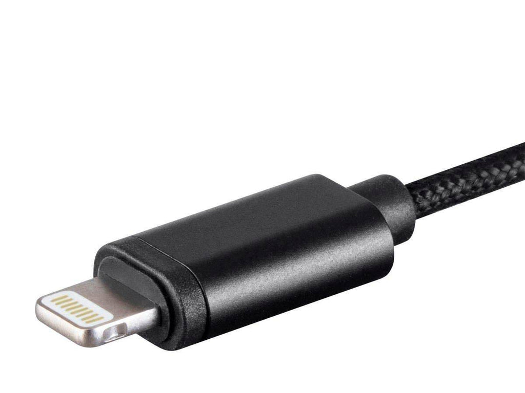 JTP Lightning to 3.5mm Audio Adapter.Black, Nylon 3.5 mm Aux Adapter Lightning Headphone for iPhone 7 8 Plus X Audio Jack Cable. - The Digital Hub