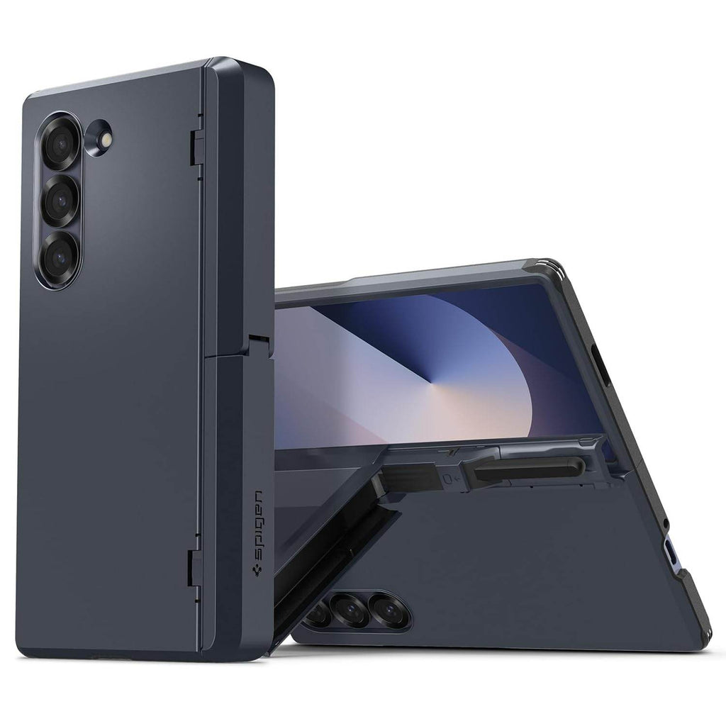 Spigen Tough Armor Pro P Back Cover Case Compatible with Samsung Galaxy Z Fold 6 (TPU + Poly Carbonate | Metal Slate) - The Digital Hub