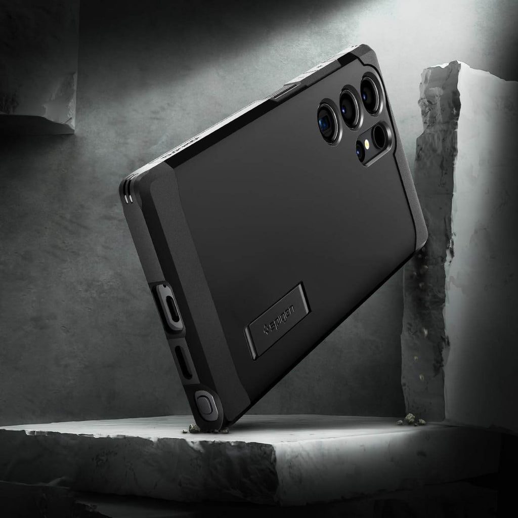 Spigen Tough Armor Back Cover Case Compatible With Galaxy S24 Ultra (Tpu + Poly Carbonate | Black) - The Digital Hub