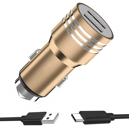 Car Charger For Tata Tigor Jtp Car Charger Adapter Socket Dual Usb Port Kit | Rapid Quick Metel Mobile Car Charger With Type-C Usb Fast Charging Cable (3.1 Amp, Tkc5) - The Digital Hub