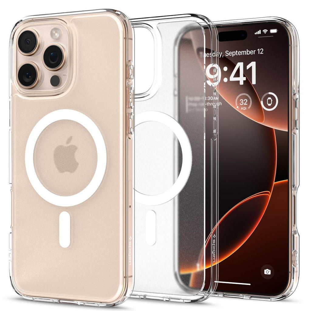 Spigen Ultra Hybrid Magfit Back Cover Case Compatible with iPhone 16 Pro Max (TPU + Poly Carbonate | Frost Clear) - The Digital Hub
