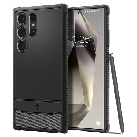 Spigen Rugged Armor Back Cover Case Compatible with Galaxy S24 Ultra (TPU | Matte Black) - The Digital Hub