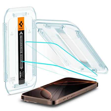 Spigen Ez Fit Tempered Glass Screen Protector Guard For iPhone 16 Pro Max - 2 Pack - The Digital Hub