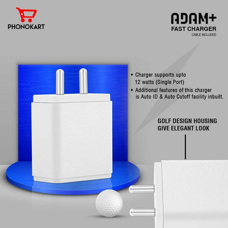 Phonokart Adam Plus Charger With Type C White - The Digital Hub