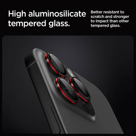 Spigen Ez Fit Optik Pro Tempered Glass Camera Lens Protector Guard For iPhone 16 Pro / 16 Pro Max / 15 Pro / 15 Pro Max / 14 Pro / 14 Pro Max (L-Series Edition) - 2 Pack - The Digital Hub