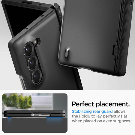 Spigen Slim Armor Pro Back Cover Case Compatible with Samsung Galaxy Z Fold 6 (TPU + Poly Carbonate | Black) - The Digital Hub