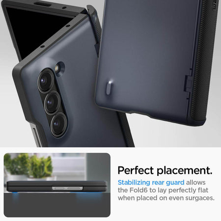 Spigen Slim Armor Pro Back Cover Case Compatible with Samsung Galaxy Z Fold 6 (TPU + Poly Carbonate | Metal Slate) - The Digital Hub