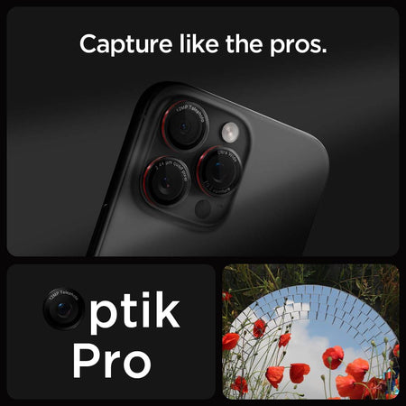 Spigen Ez Fit Optik Pro Tempered Glass Camera Lens Protector Guard For iPhone 16 Pro / 16 Pro Max / 15 Pro / 15 Pro Max / 14 Pro / 14 Pro Max (L-Series Edition) - 2 Pack - The Digital Hub