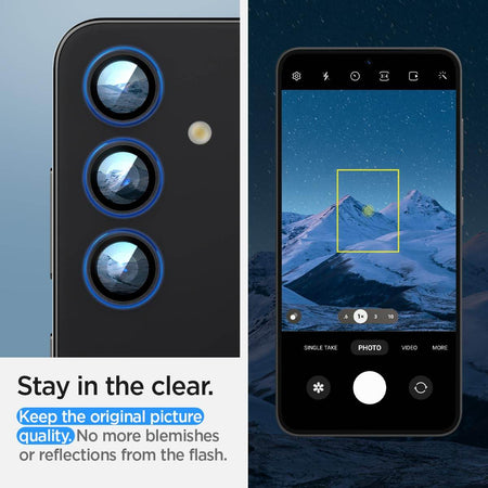 Spigen Ez Fit Optik Pro Tempered Glass Camera Lens Protector Guard For Galaxy S24 Plus (Black) - 2 Pack - The Digital Hub
