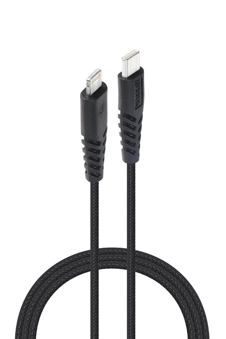 Phonokart Lightning Cable 5 A 2 M Tpe Braided Pkswiftcl15-Blk (Compatible With iPhone 13, iPhone 12, iPhone X, iPhone 11, Black, One Cable) - The Digital Hub