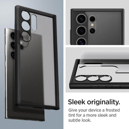 Spigen Ultra Hybrid Back Cover Case Compatible with Galaxy S24 Ultra (TPU + Poly Carbonate | Frost Black) - The Digital Hub