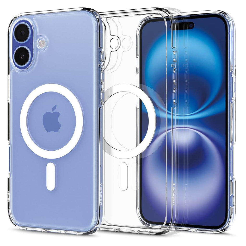 Spigen Ultra Hybrid Magfit Back Cover Case Compatible with iPhone 16 (TPU + Poly Carbonate | White) - The Digital Hub