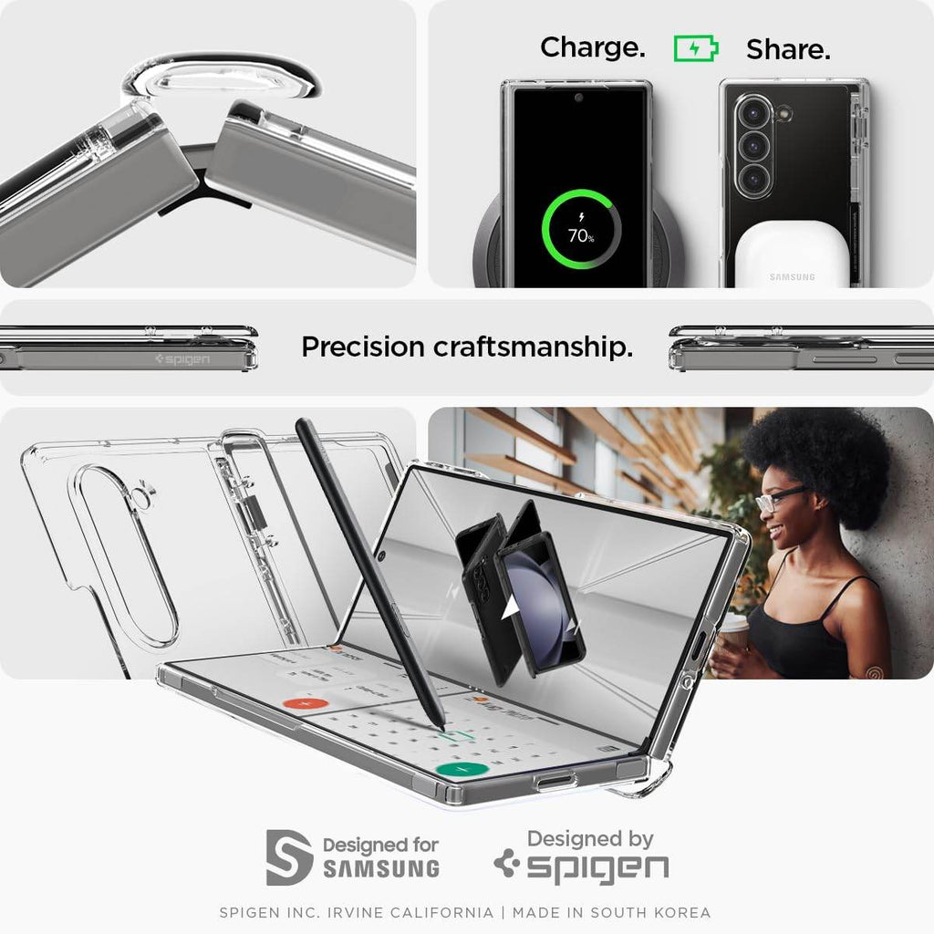 Spigen Ultra Hybrid Pro Back Cover Case Compatible with Galaxy Z Fold 6 (TPU + Poly Carbonate | Crystal Clear) - The Digital Hub