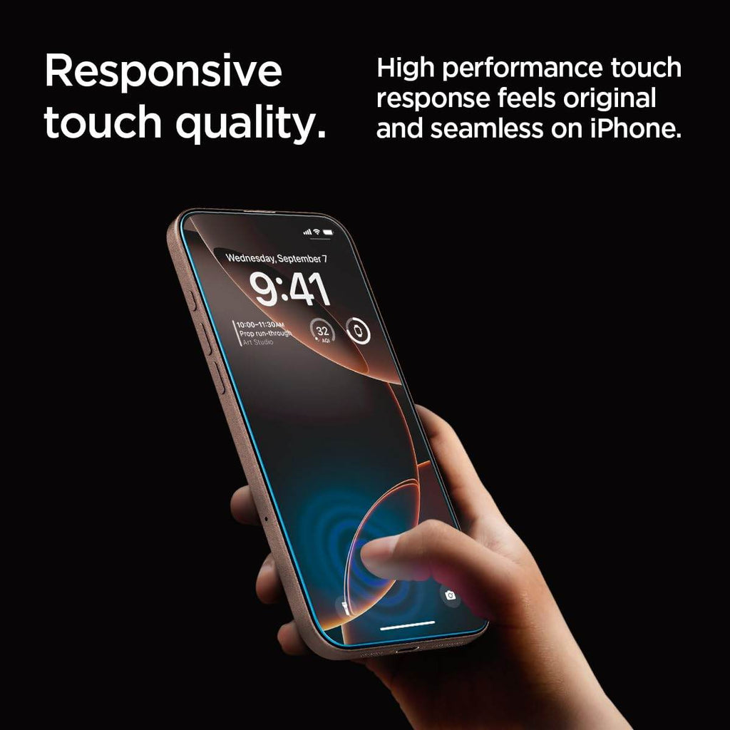 Spigen Ez Fit Tempered Glass Screen Protector Guard For iPhone 16 Pro Max - 2 Pack - The Digital Hub