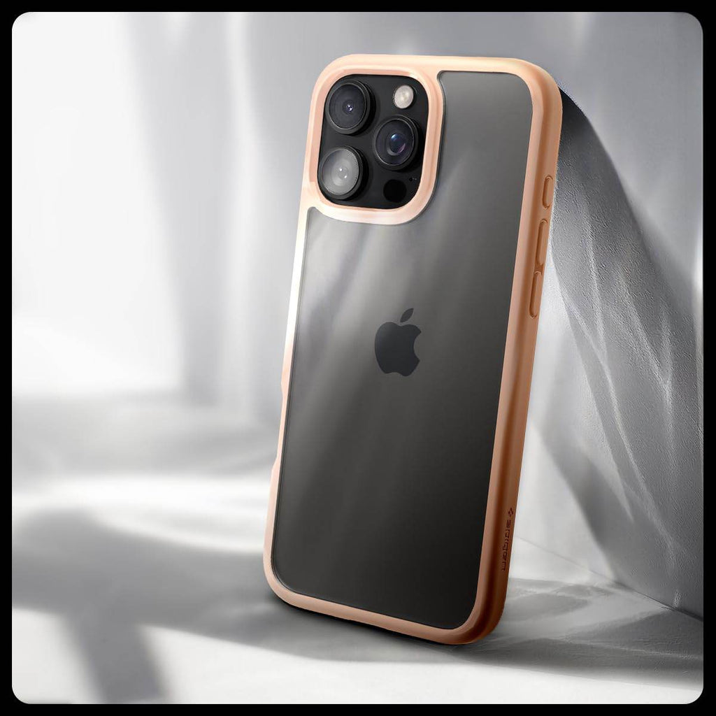 Spigen Ultra Hybrid Back Cover Case Compatible with iPhone 16 Pro Max (TPU + Poly Carbonate | Rose Titanium) - The Digital Hub