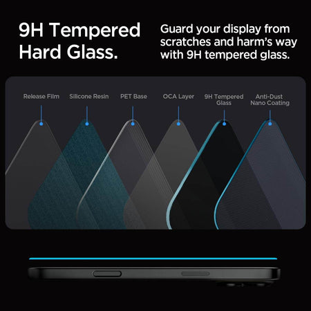 Spigen Ez Fit Privacy Tempered Glass Screen Protector Guard For iPhone 16 Pro Max - 2 Pack - The Digital Hub
