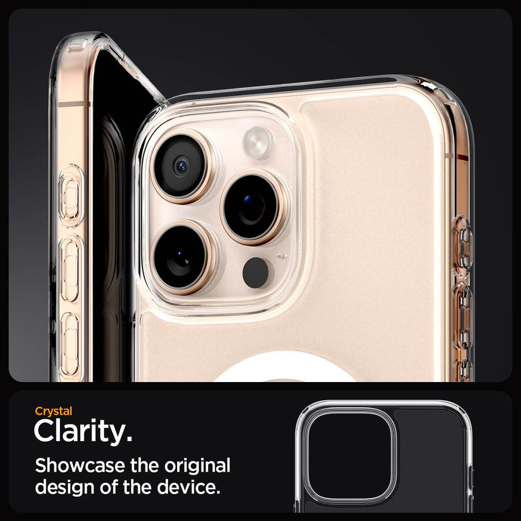 Spigen Ultra Hybrid Magfit Back Cover Case Compatible with iPhone 16 Pro Max (TPU + Poly Carbonate | Frost Clear) - The Digital Hub