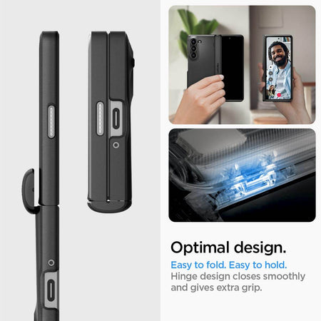 Spigen Slim Armor Pro Back Cover Case Compatible with Samsung Galaxy Z Fold 6 (TPU + Poly Carbonate | Black) - The Digital Hub