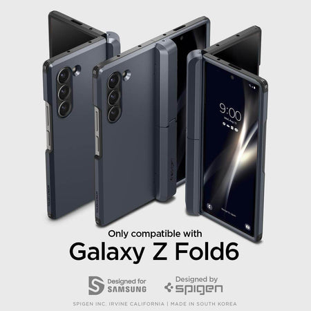 Spigen Tough Armor Pro P Back Cover Case Compatible with Samsung Galaxy Z Fold 6 (TPU + Poly Carbonate | Metal Slate) - The Digital Hub