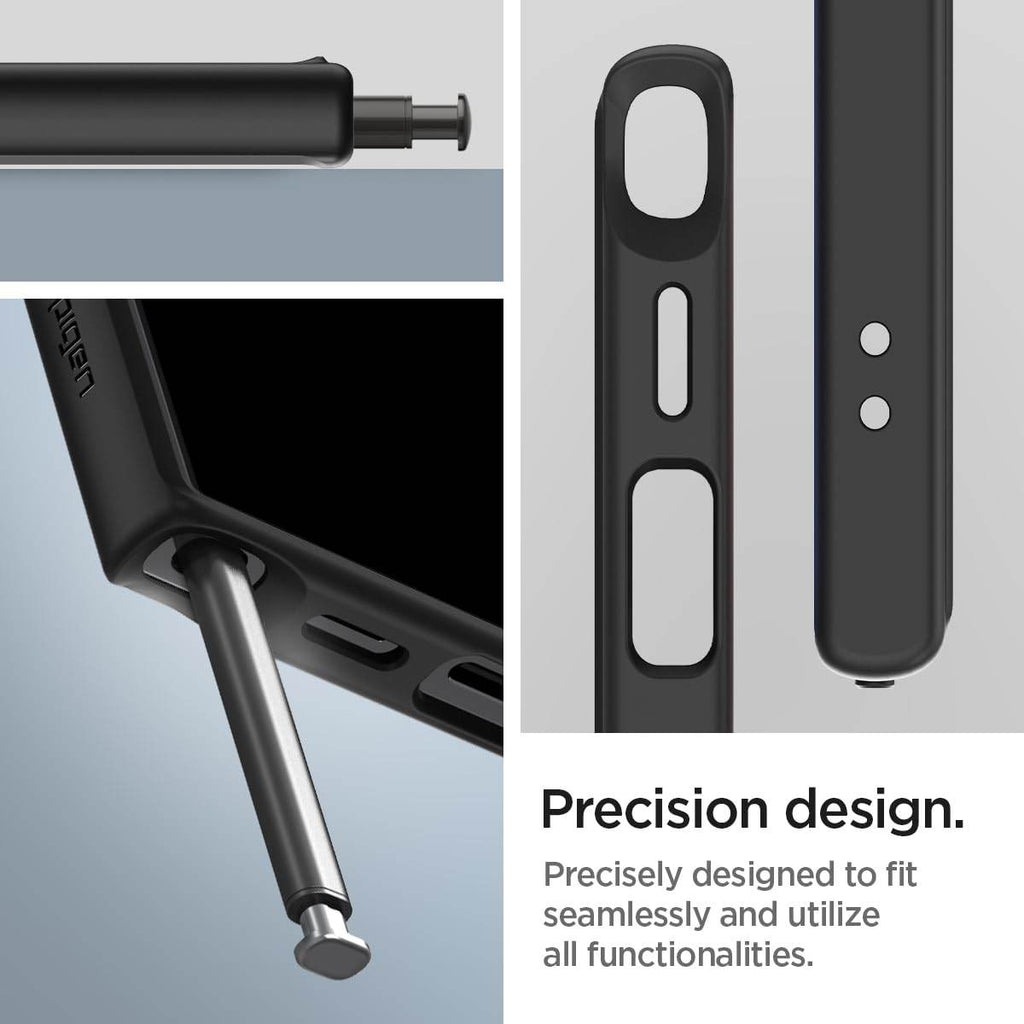 Spigen Ultra Hybrid Back Cover Case Compatible with Galaxy S24 Ultra (TPU + Poly Carbonate | Frost Black) - The Digital Hub