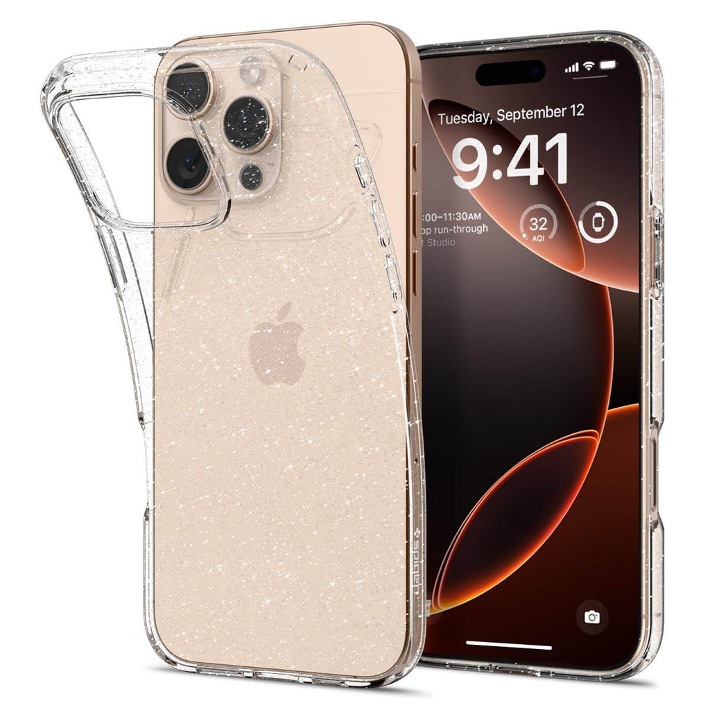 Spigen Liquid Crystal Glitter Back Cover Case Compatible with iPhone 16 Pro Max (TPU | Crystal Quartz) - The Digital Hub