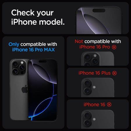 Spigen Ez Fit Privacy Tempered Glass Screen Protector Guard For iPhone 16 Pro Max - 2 Pack - The Digital Hub