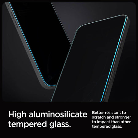 Spigen Ez Fit Privacy Tempered Glass Screen Protector Guard For iPhone 16 Pro Max - 2 Pack - The Digital Hub