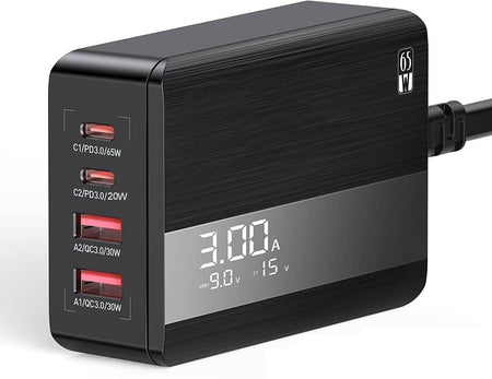 Jtp J3609 65W Pd Fast Usb C Wall Charger, 4-Port Usb C Charging Station With Pd3.0+Qc4.0, Portable Usbc Charger Compatible For Macbook Pro/Air, Ipad Series, Laptops, iPhone, Samsung Galaxy And More - The Digital Hub