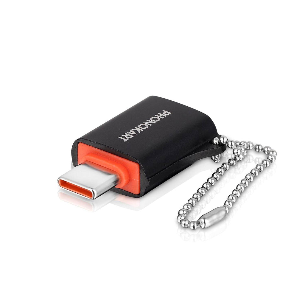 Phonokart OTG Type C, USB to Type C, Type C to USB Connector Compatible with All Type C Devices |Black| - The Digital Hub
