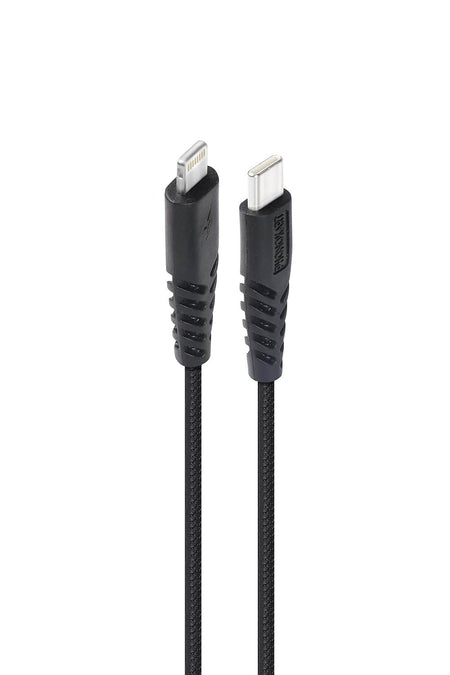 Phonokart Lightning Cable 5 A 2 M Tpe Braided Pkswiftcl15-Blk (Compatible With iPhone 13, iPhone 12, iPhone X, iPhone 11, Black, One Cable) - The Digital Hub