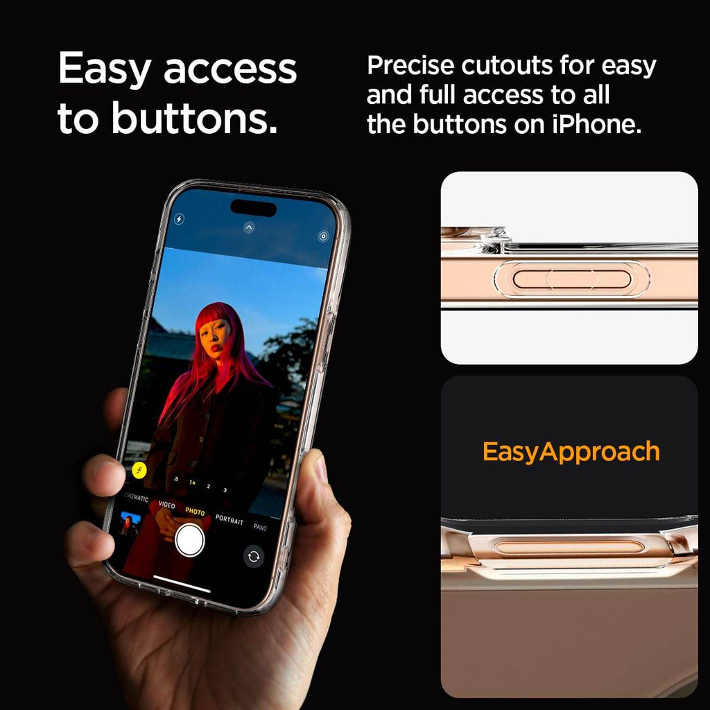 Spigen Ultra Hybrid Magfit Back Cover Case Compatible with iPhone 16 Pro Max (TPU + Poly Carbonate | Gold) - The Digital Hub