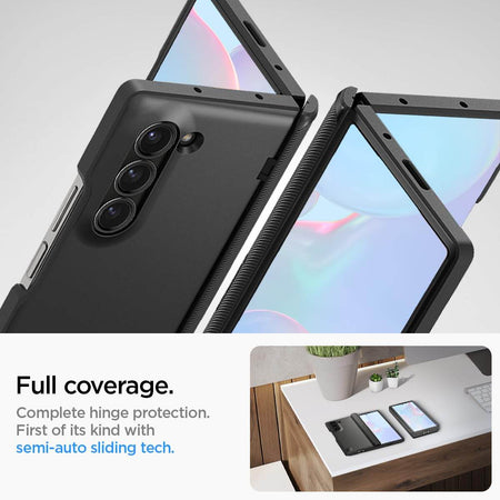 Spigen Slim Armor Pro Back Cover Case Compatible with Samsung Galaxy Z Fold 6 (TPU + Poly Carbonate | Black) - The Digital Hub