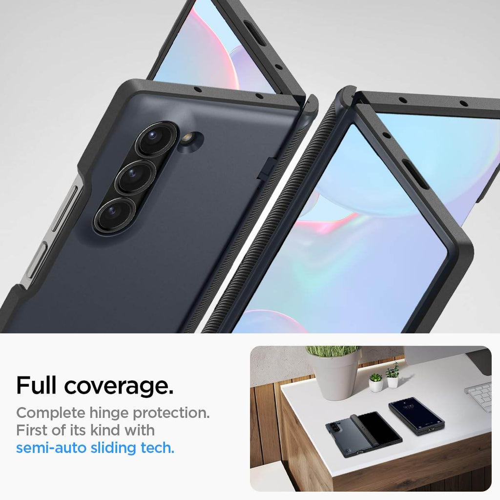 Spigen Slim Armor Pro Back Cover Case Compatible with Samsung Galaxy Z Fold 6 (TPU + Poly Carbonate | Metal Slate) - The Digital Hub
