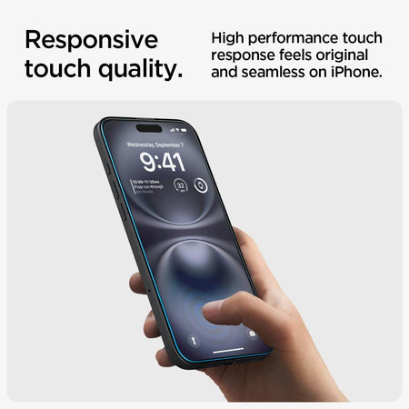 Spigen Ez Fit Tempered Glass Screen Protector Guard For iPhone 16 / iPhone 15 (2 Pack) - The Digital Hub