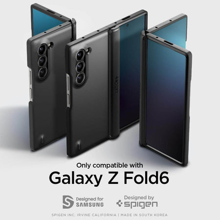 Spigen Slim Armor Pro Back Cover Case Compatible with Samsung Galaxy Z Fold 6 (TPU + Poly Carbonate | Black) - The Digital Hub