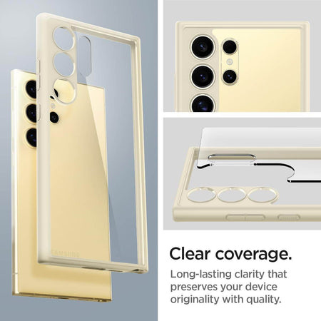 Spigen Ultra Hybrid Back Cover Case Compatible With Galaxy S24 Ultra (Tpu + Poly Carbonate | Mute Beige) - The Digital Hub