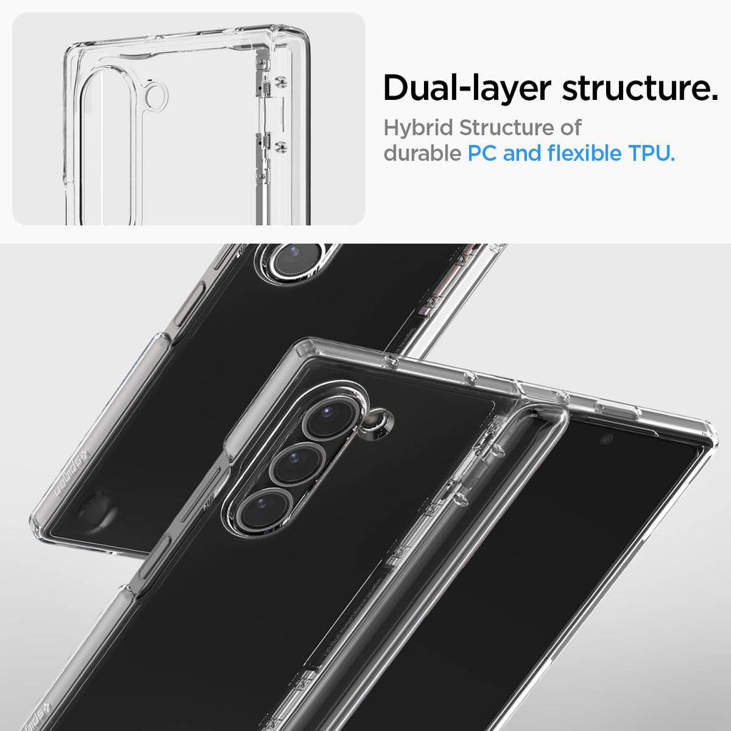 Spigen Ultra Hybrid Pro Back Cover Case Compatible with Galaxy Z Fold 6 (TPU + Poly Carbonate | Crystal Clear) - The Digital Hub